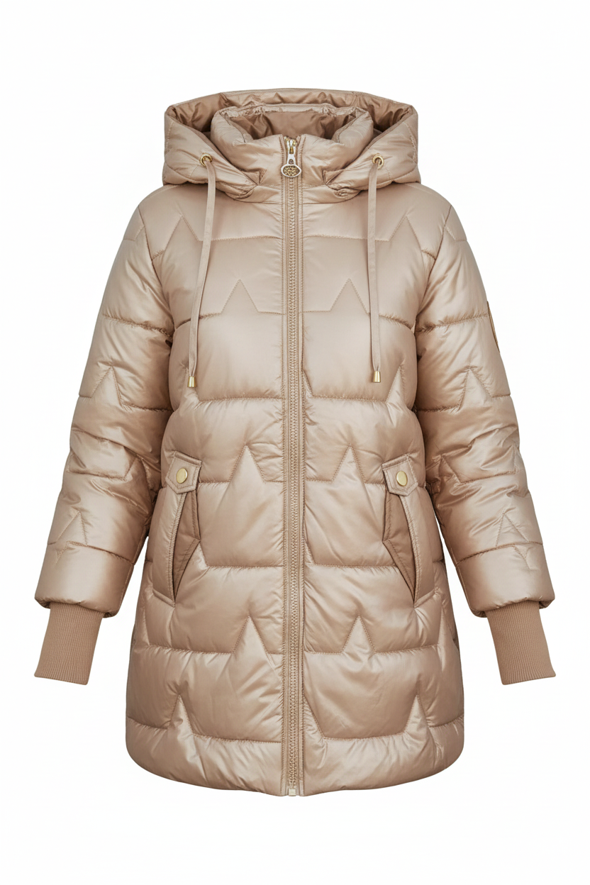 Noelia- Abrigo Elegante de Invierno con Capucha y Acolchado