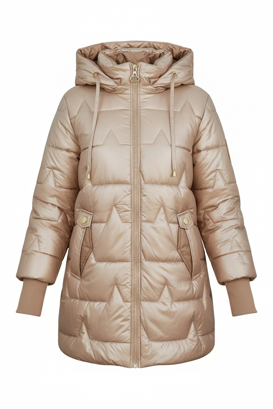 Noelia- Abrigo Elegante de Invierno con Capucha y Acolchado