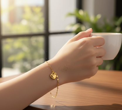 Pulsera "Acero Amor Eterno" DEVORA | Brazalete de Corazón Trendy