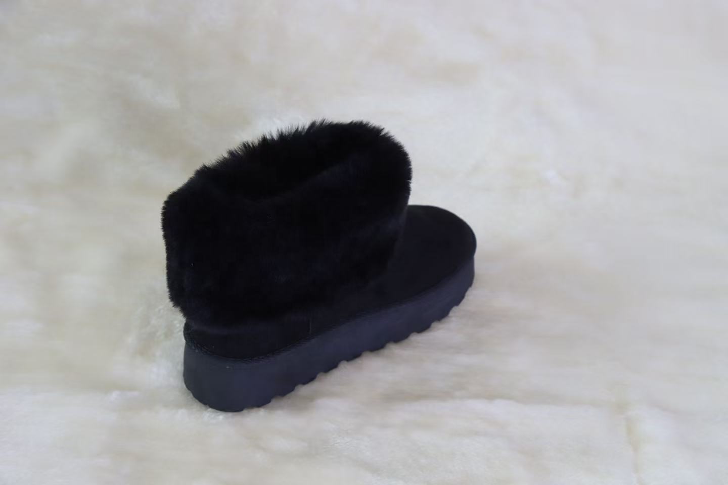 DEVORA - Botas de nieve de invierno con forro de felpa superior de gamuza