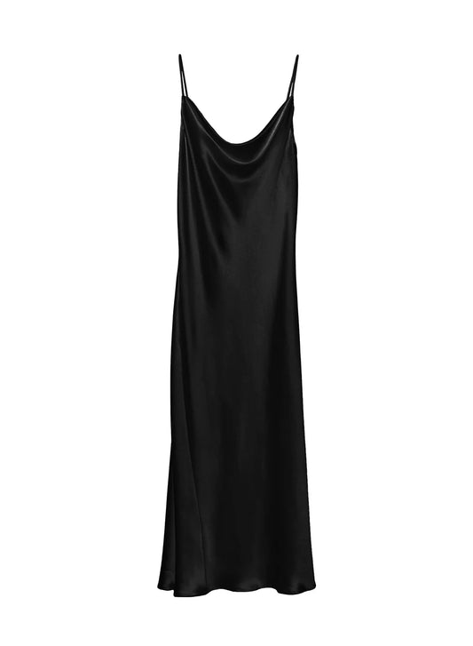 Carol - Vestido lencero con cuello vuelto