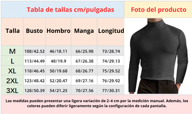 Mario - Camiseta de manga larga, cuello alto